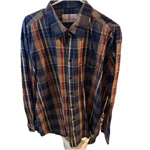 Real‎ Work Wear Short Sleeve Work Shirt Vintage Plaid XLT Long Sleeve